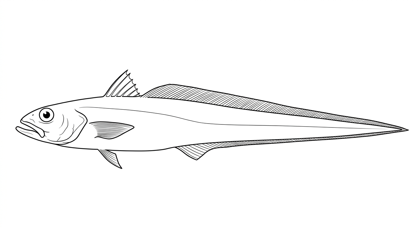 Line drawing of Blue Grenadier