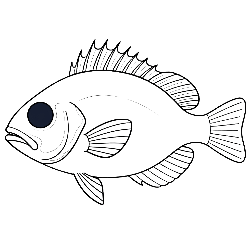 Line drawing of Orange Roughy